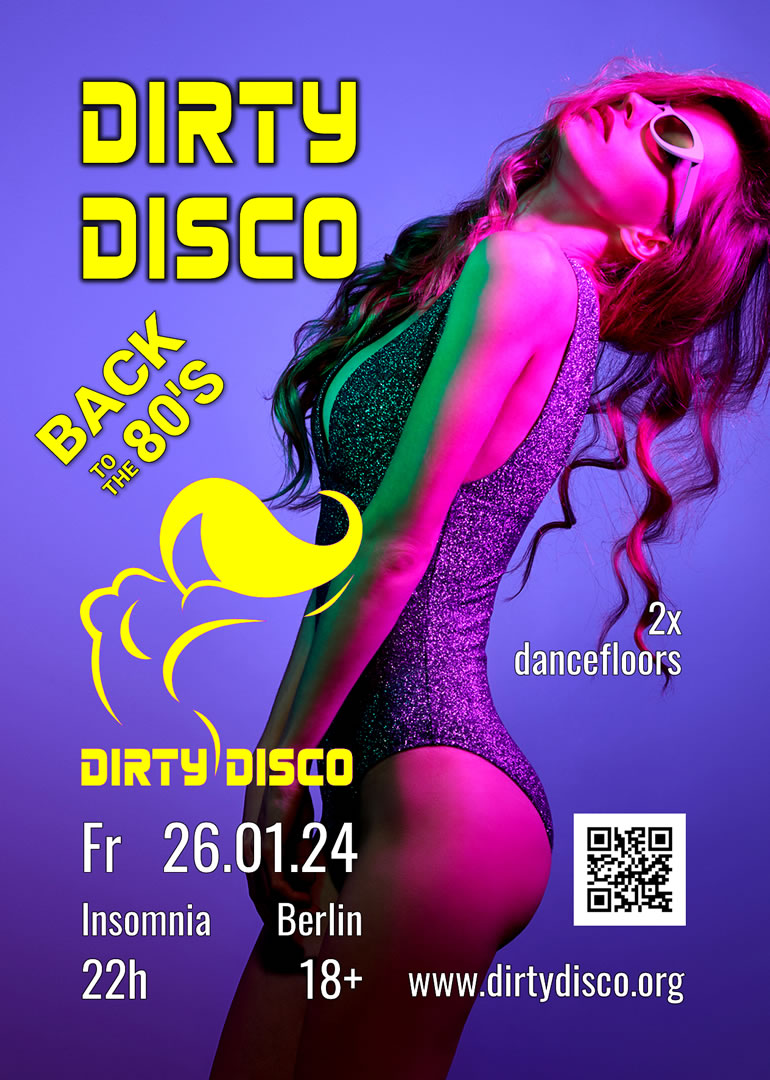 dirty disco flyer front